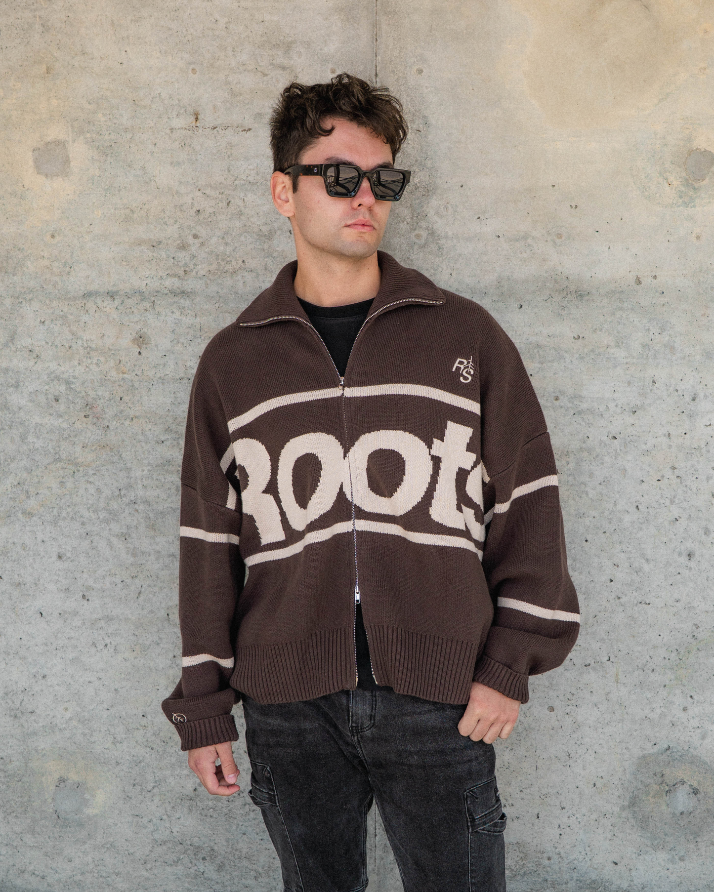 Espresso Zip Knit