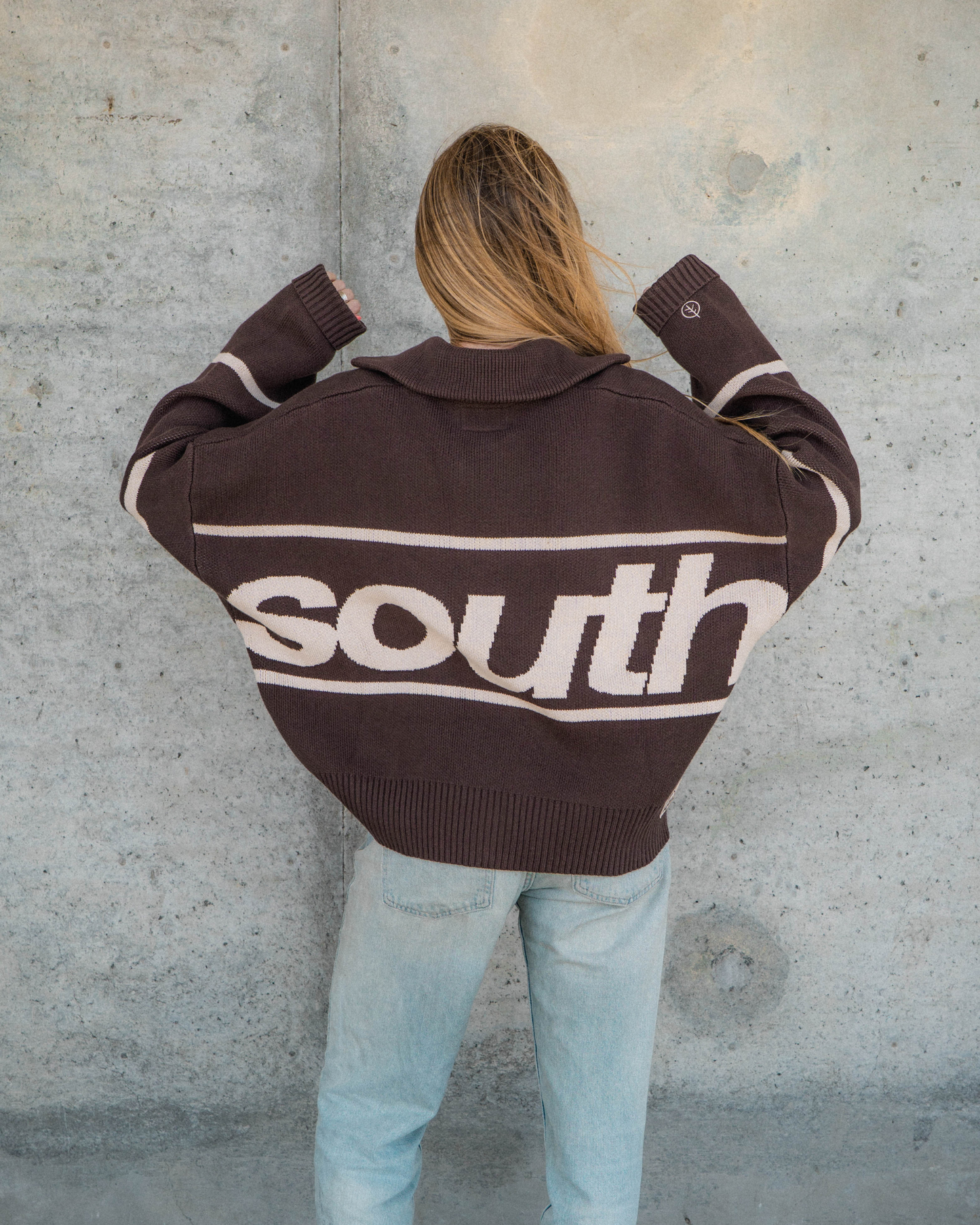 Espresso Zip Knit