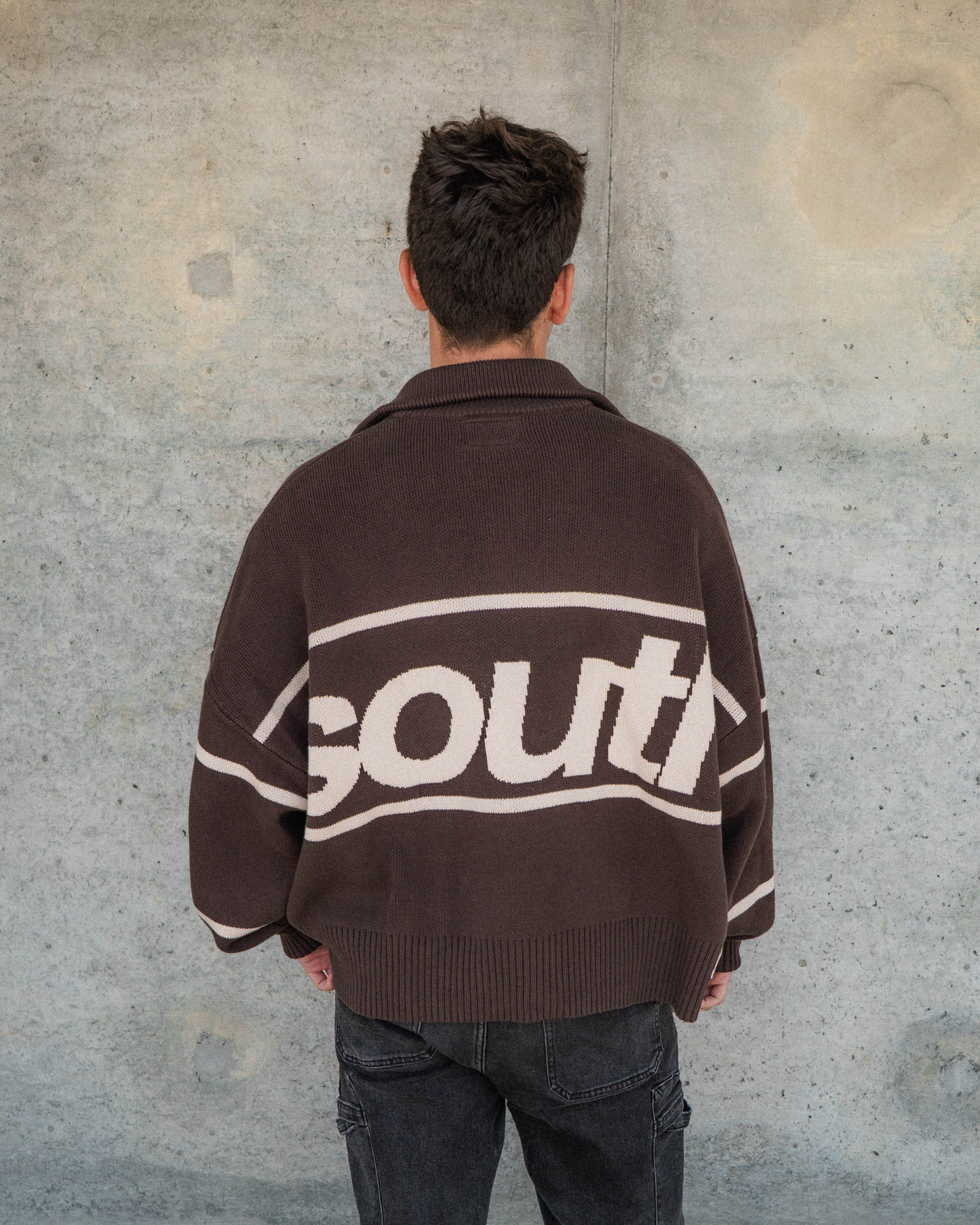 Espresso Zip Knit