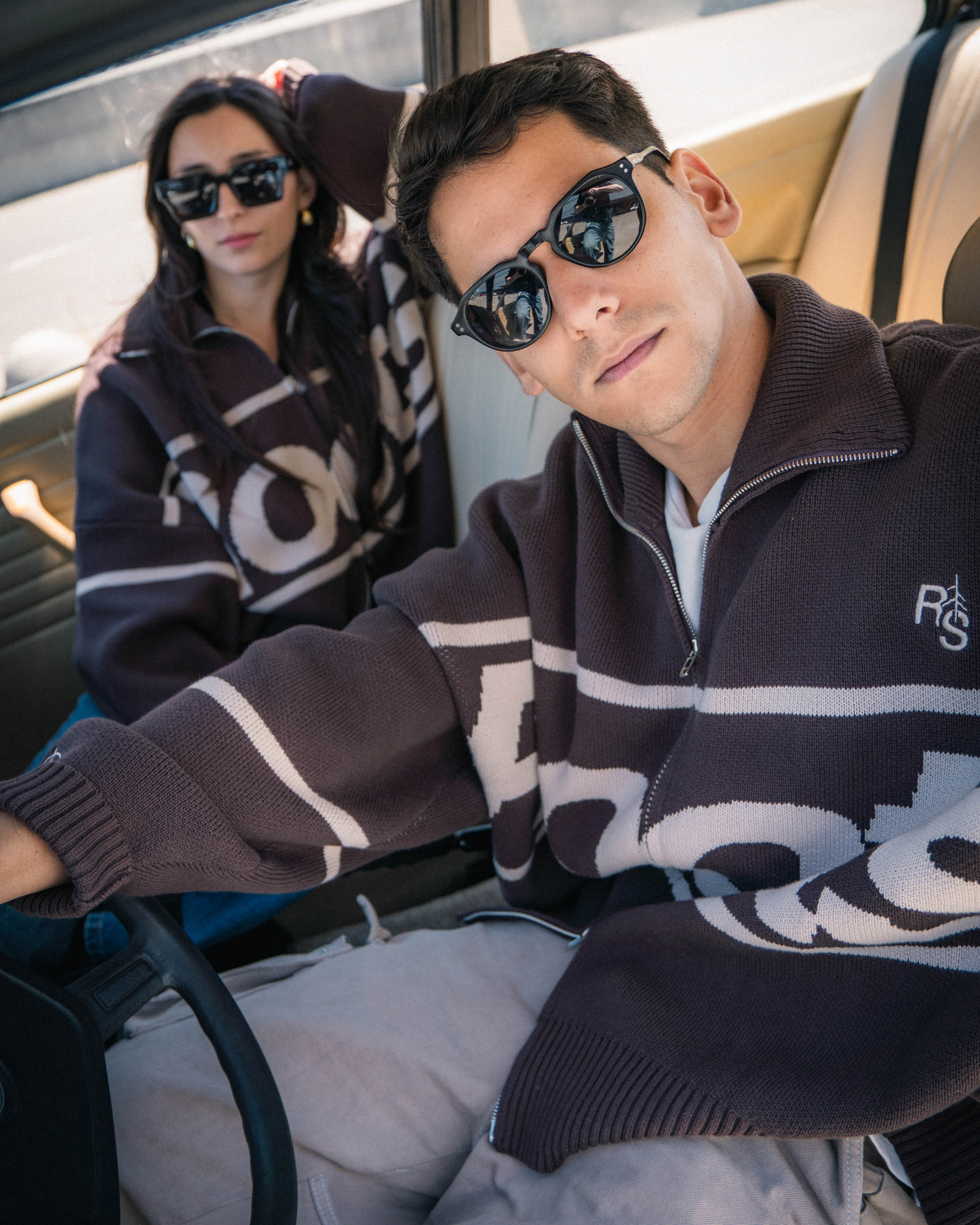 Espresso Zip Knit