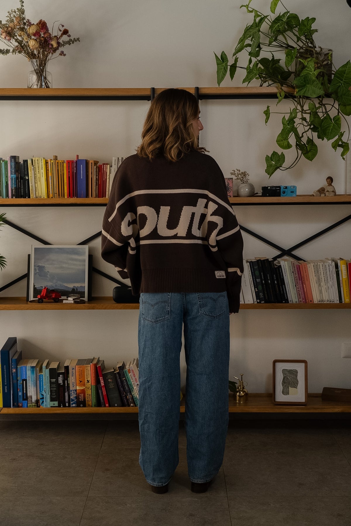 Espresso Zip Knit