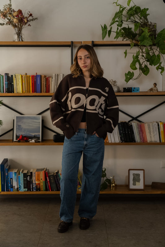 Espresso Zip Knit
