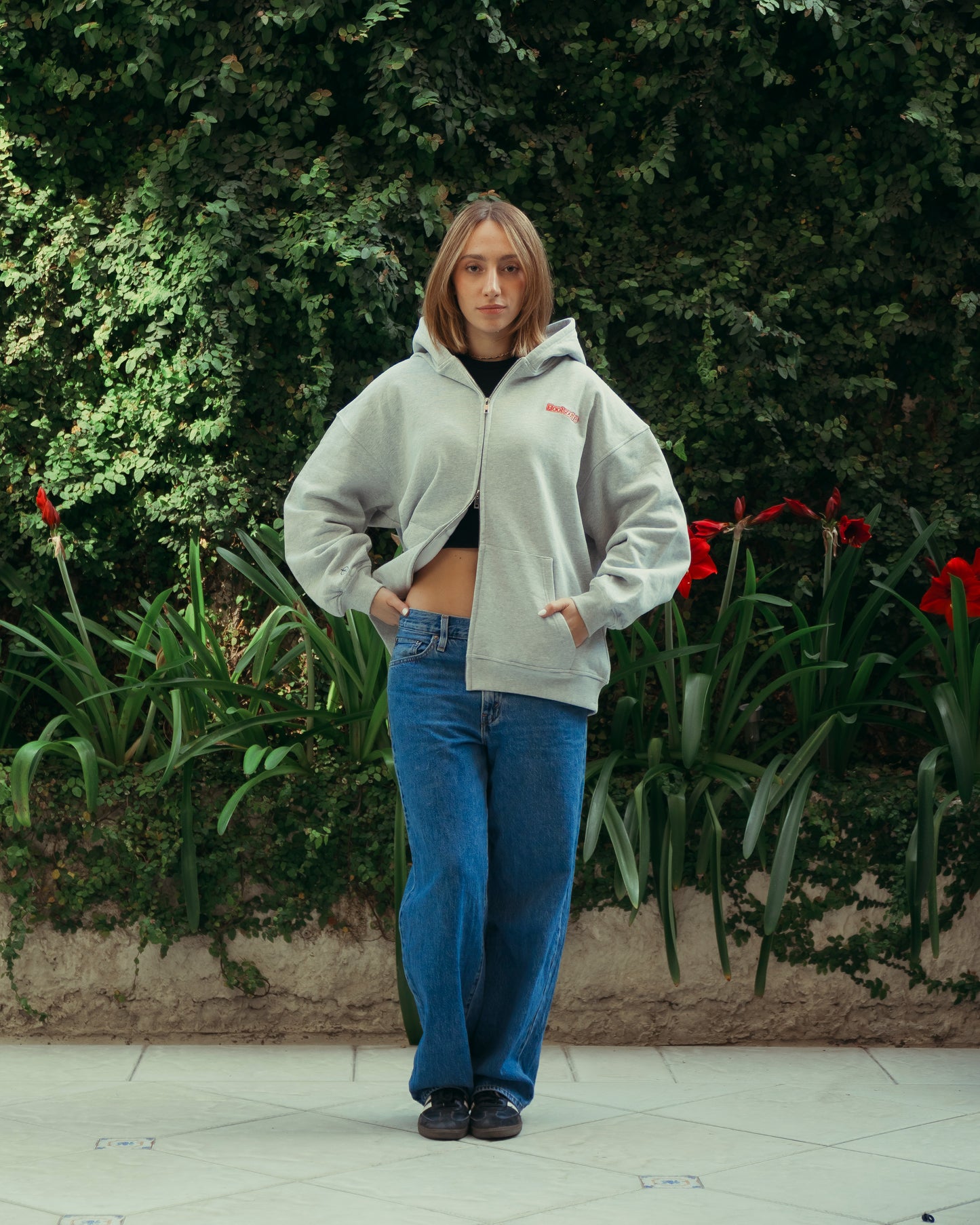 Melange Gray / Zipper Patch