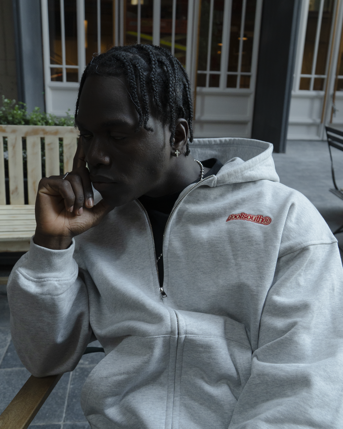 Melange Gray / Zipper Patch