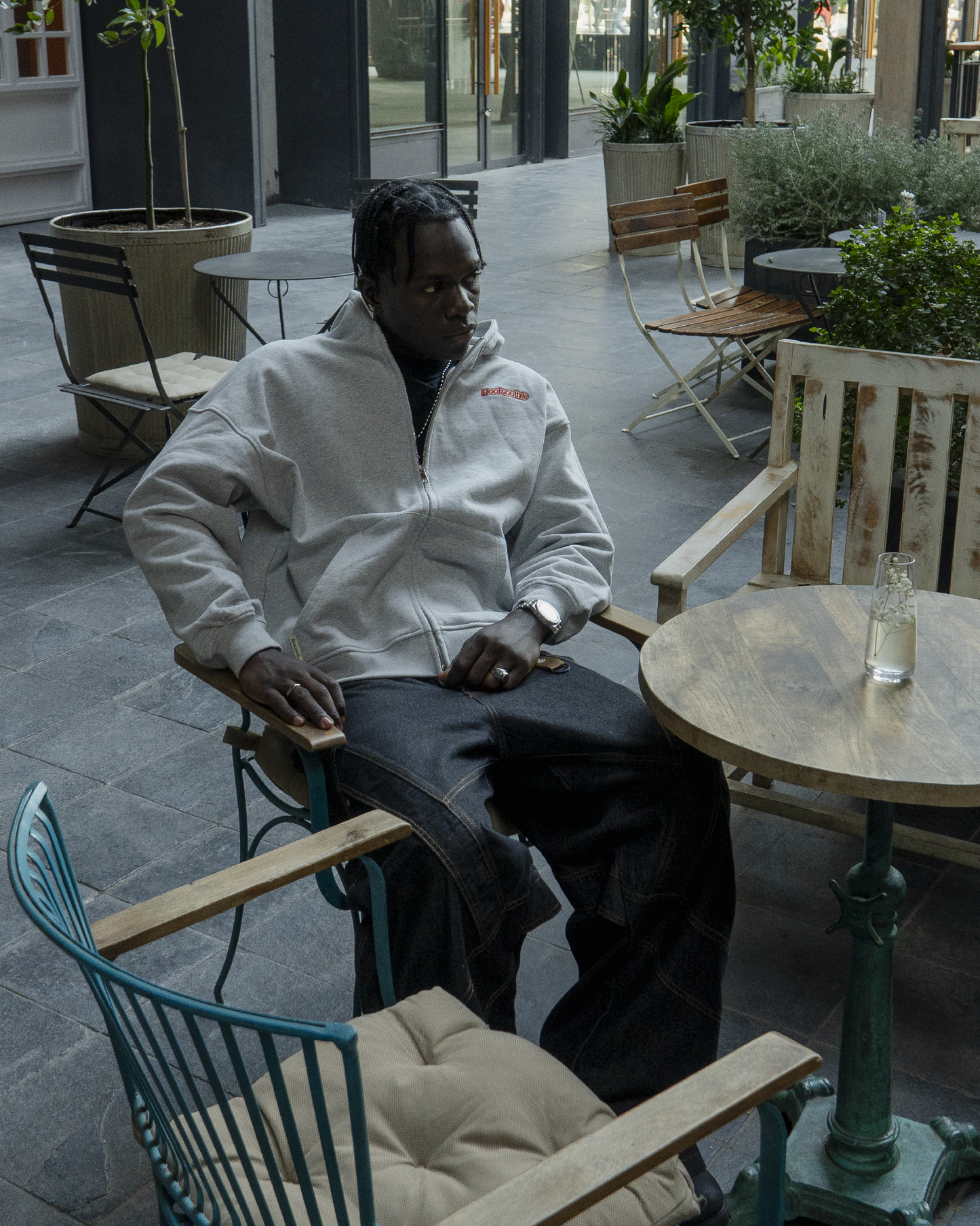 Melange Gray / Zipper Patch