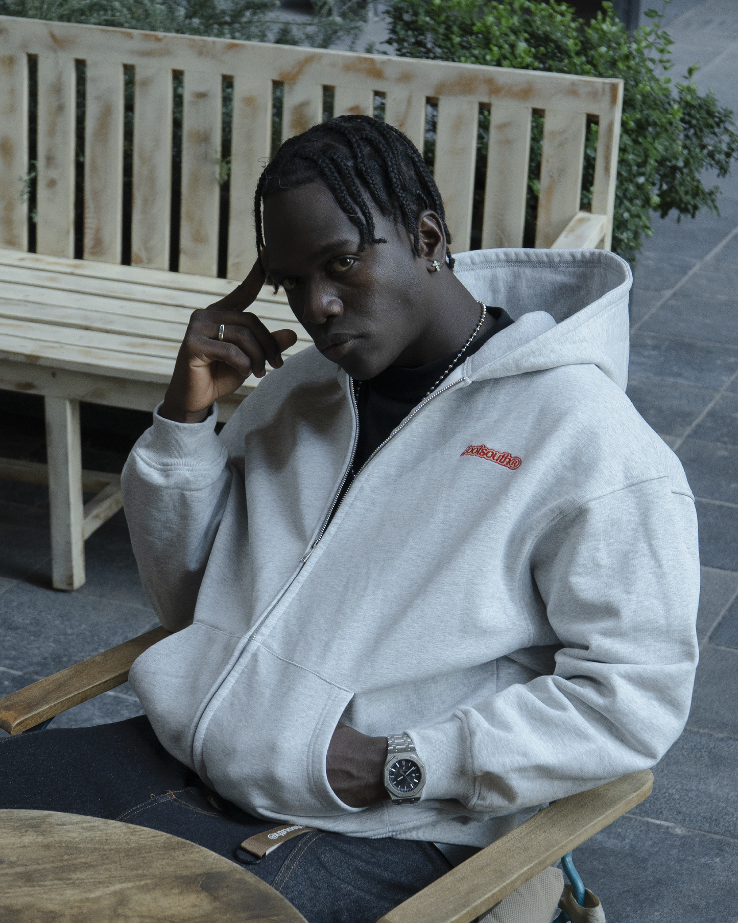 Melange Gray / Zipper Patch